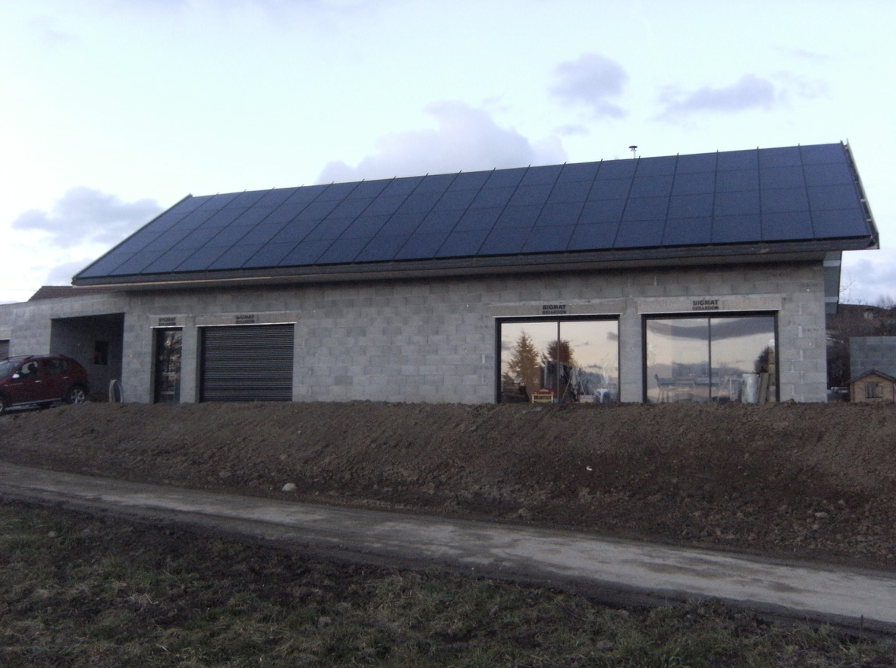 Toiture photovoltaïque complète sur construction neuve à Domessin (73330)