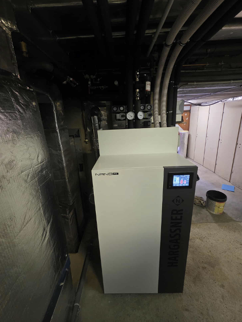 Installation d’une chaudière à granulés Hargassner avec silo à Barberaz (73000)